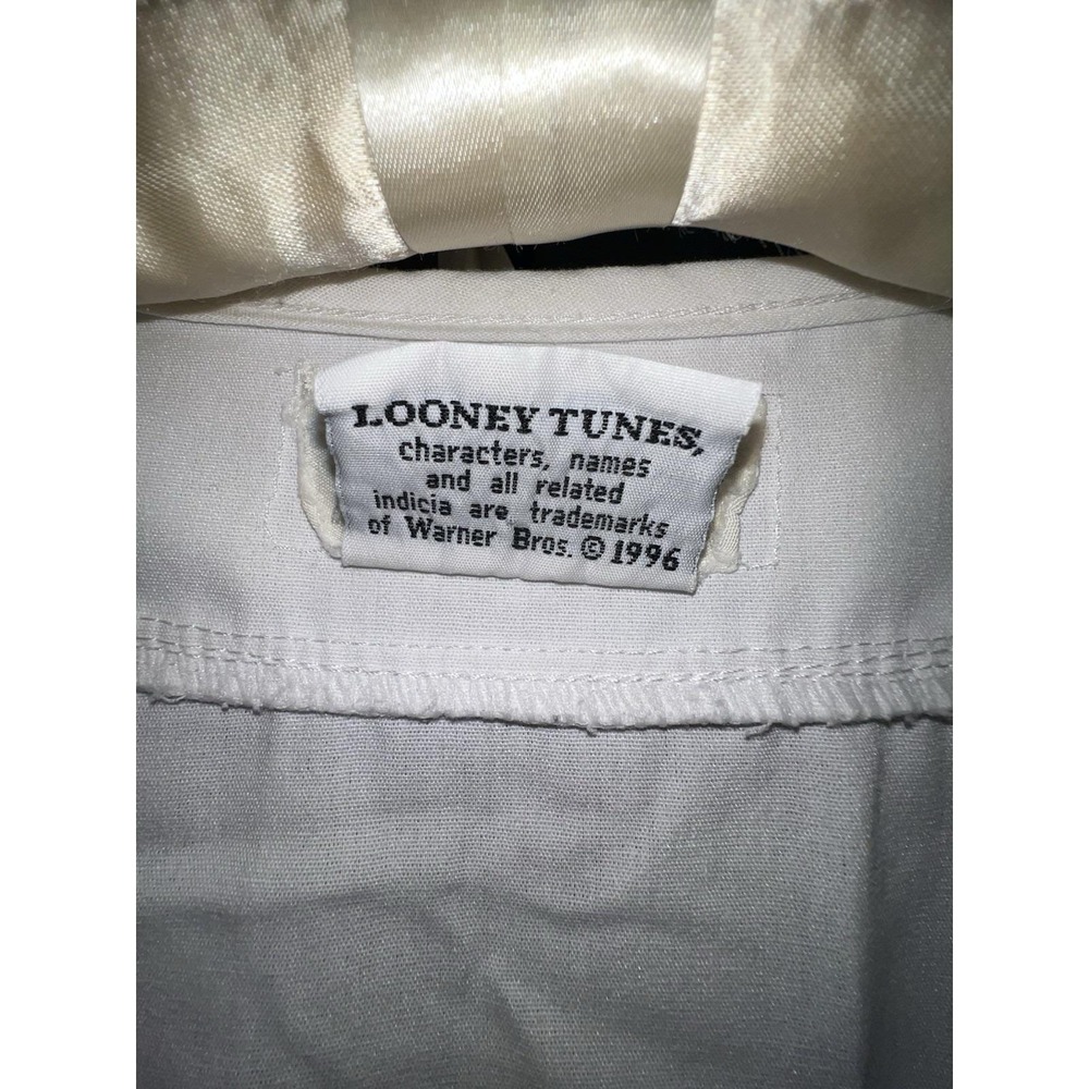 Vtg 90s Looney Tunes Tweety Bird Scrub Top Super Nurse White L/XLX - Picture 6 of 13